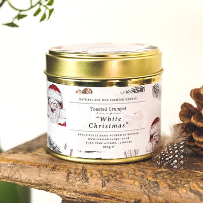 Toasted Crumpet Scented Tin Candle -White Christmas