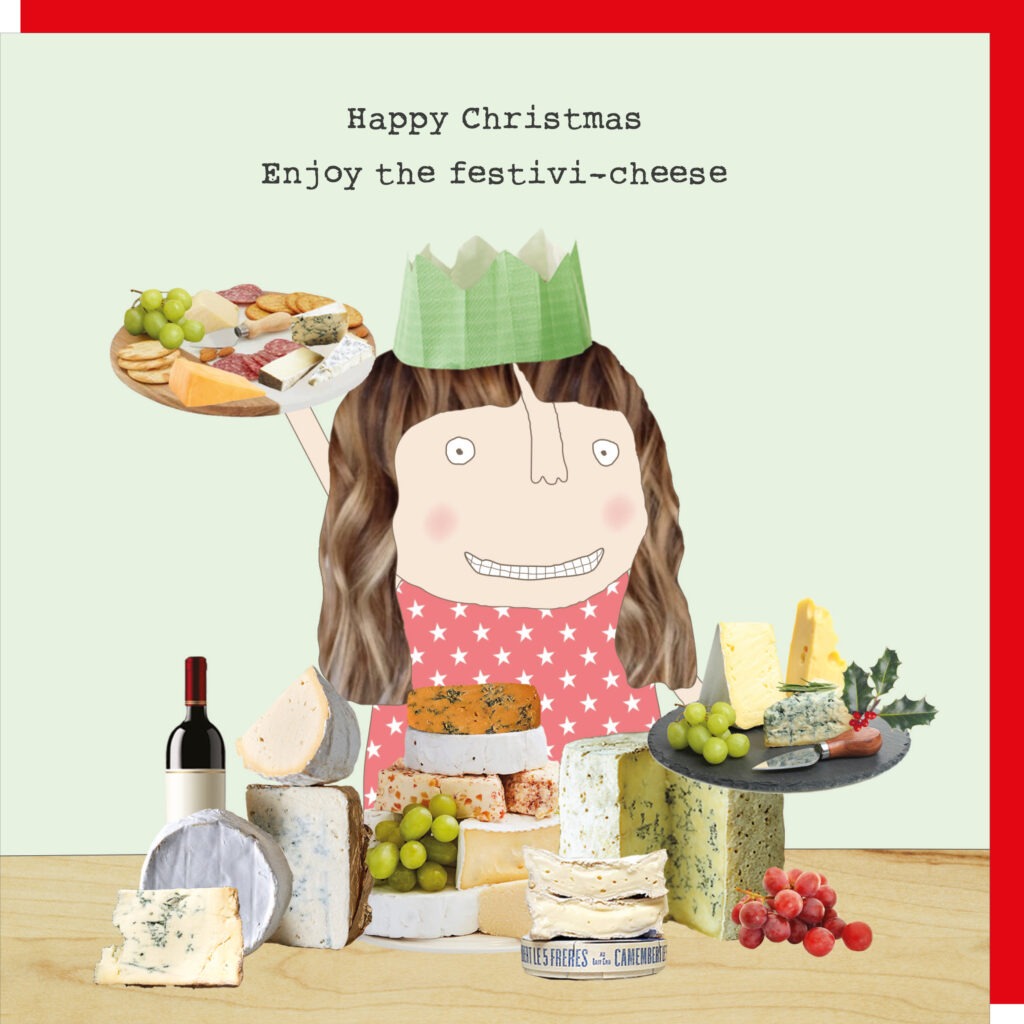 Rosie Made A Thing - Festivi-Cheese - Blank Christmas Card