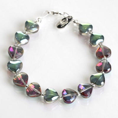 Carrie Elspeth Spectrum Shine Hearts Beaded Bracelet - Multi