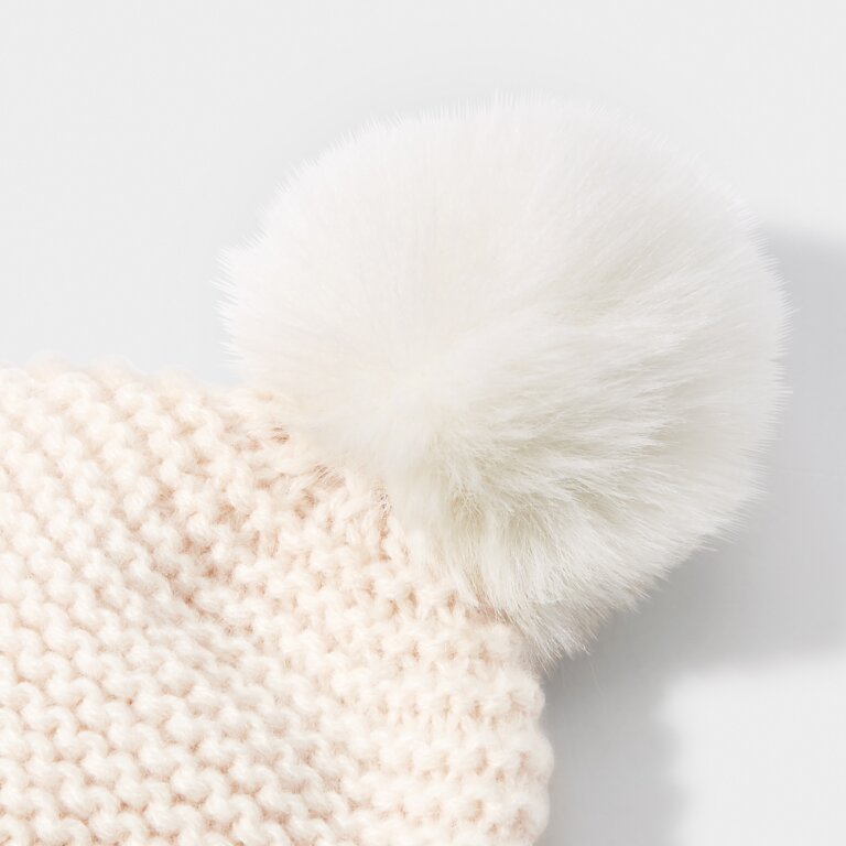 Katie Loxton Knitted BABY Hat - Eggshell