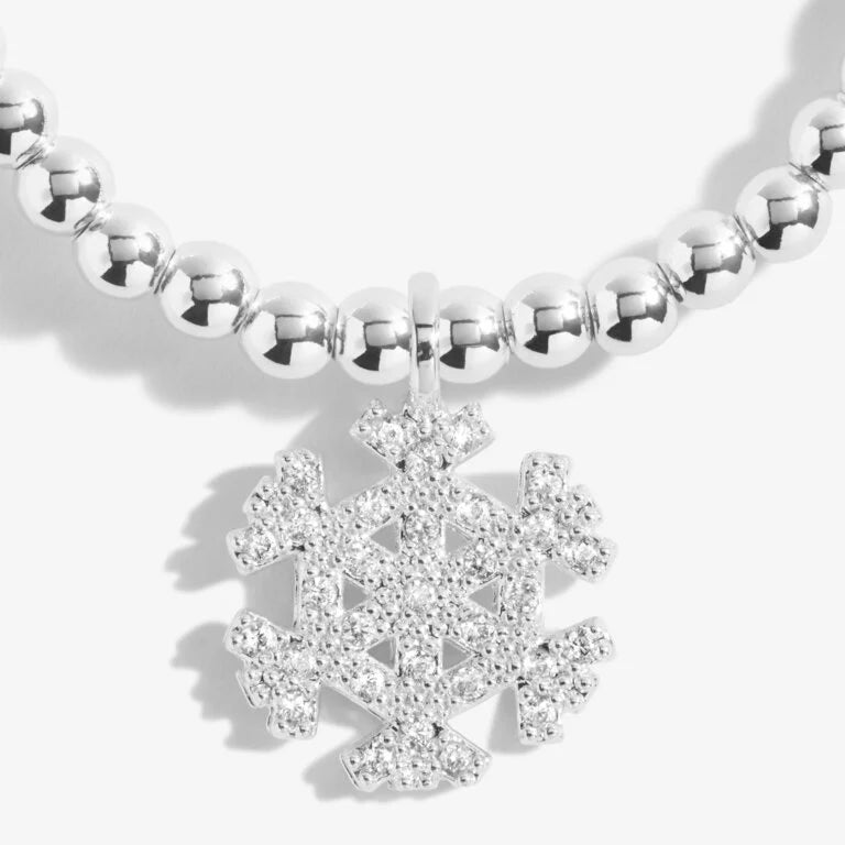 Joma Jewellery CHILDREN's Christmas Cracker Bracelet - Merry Christmas Snowflake