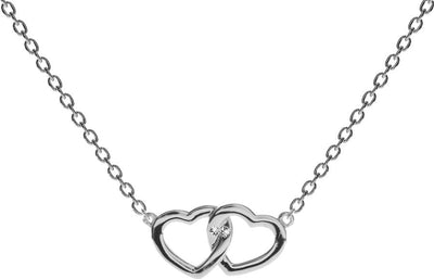 Kali Ma Double Heart Interlinked Necklace - Sterling 925 Silver