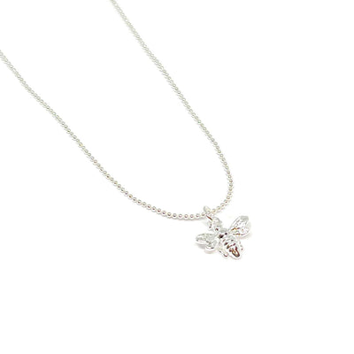 Delaney Bee Necklace - Silver- Clementine Jewellery