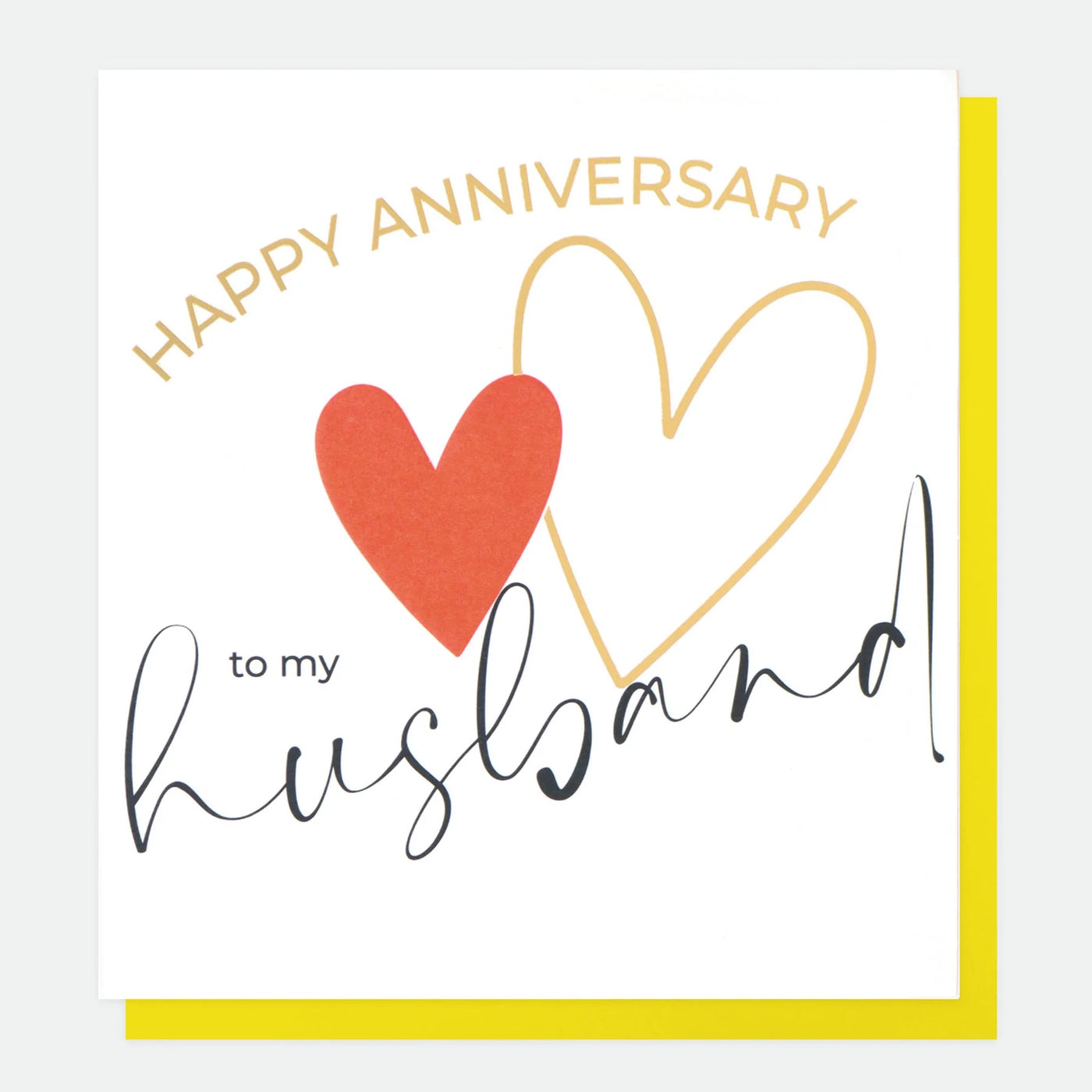 Caroline Gardner Happy Anniversary Husband Hearts Card