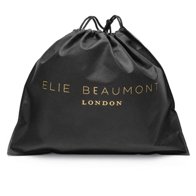 Elie Beaumont Designer Leather Crossbody Bag - Grape (GOLD Fittings)