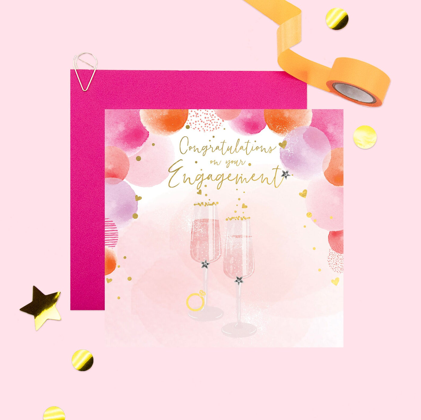 Congratulations on your Engagement Balloons & Champagne Card
