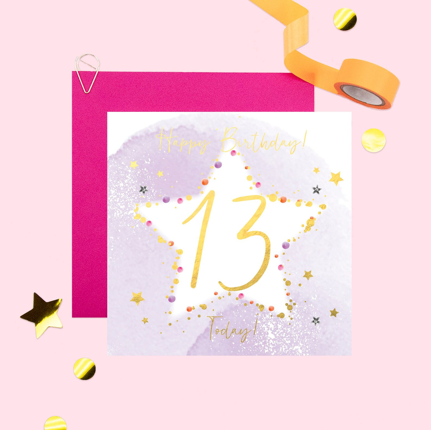 13th Birthday Star Card