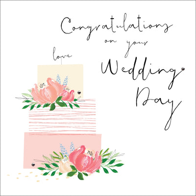 Congratulations on Your Wedding Day Cake Card