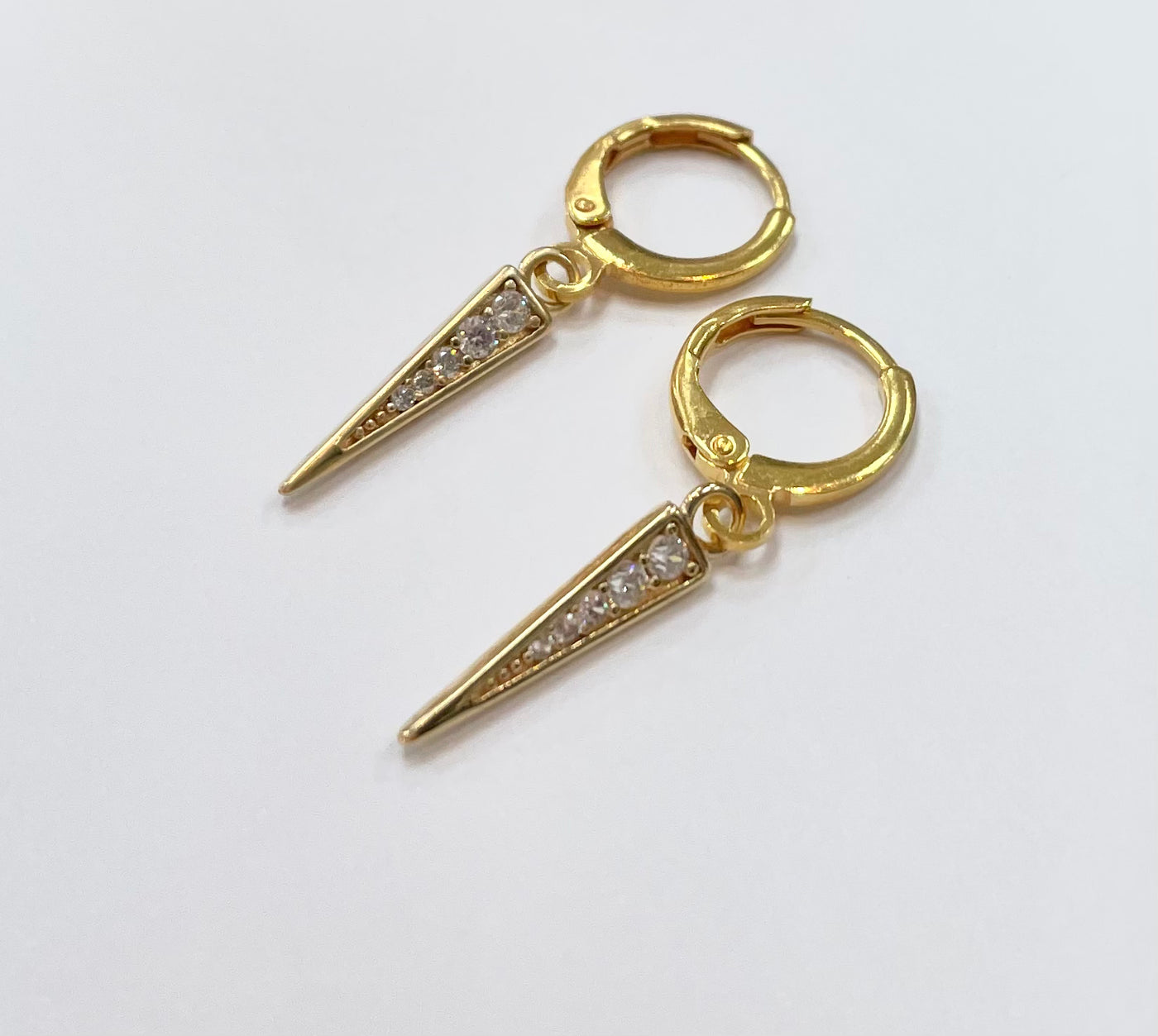 Orli Crystal Pointed Gold Earrings