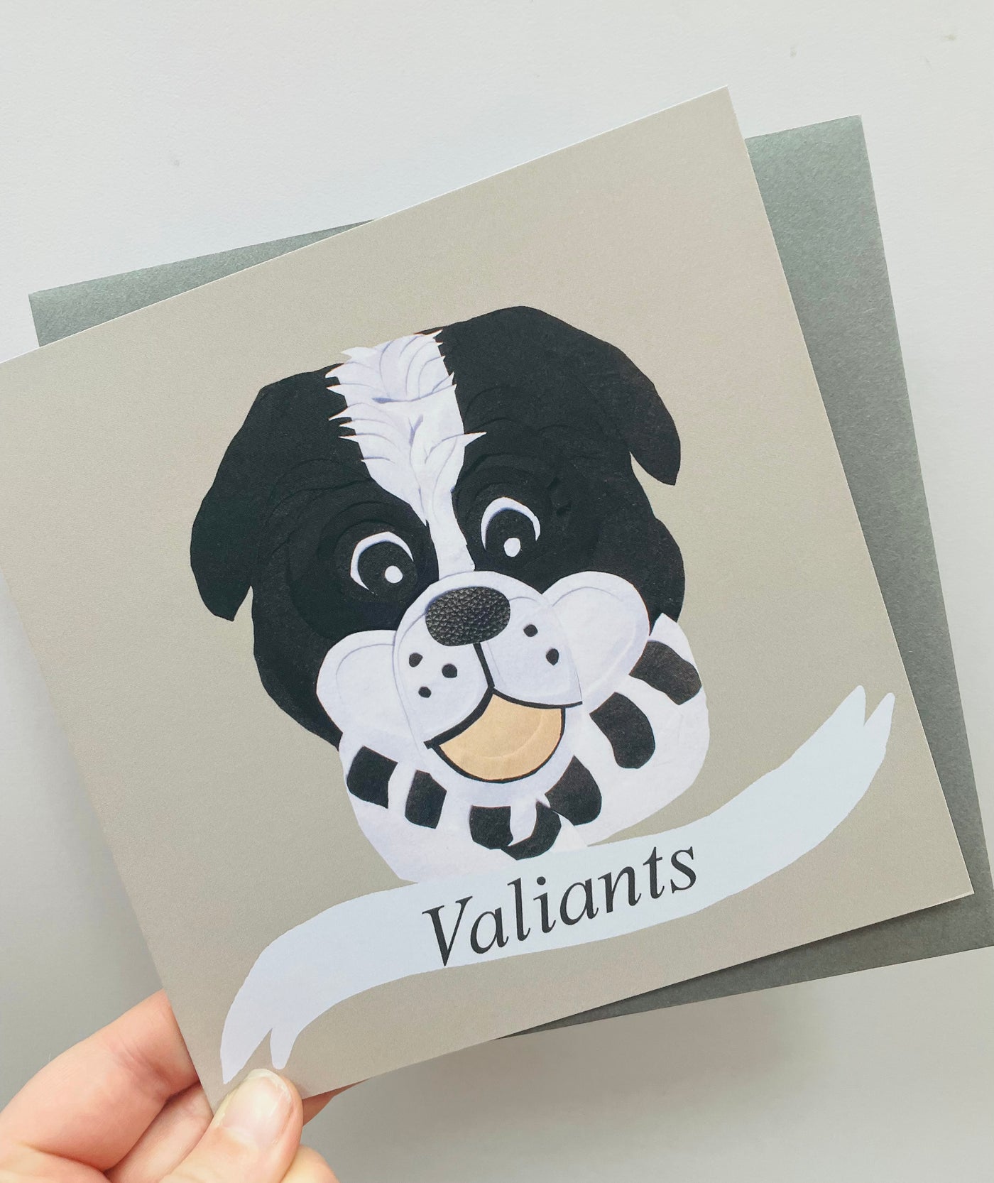 Cushy Paws Port Vale Boomer the Dog Mascot Valiants Blank Card