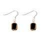 Carrie Elspeth Gold Foil Edged Sterling Silver Earrings - Black/Gold