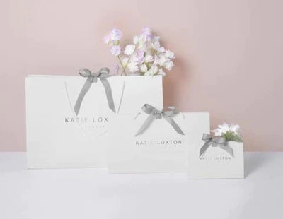 Katie Loxton Semi Precious Stone Secret Message Pouch -Happy Ever After - White/Pearl