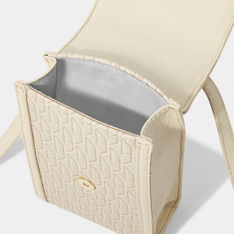 Katie Loxton Signature Cell Phone Crossbody Bag - Off White