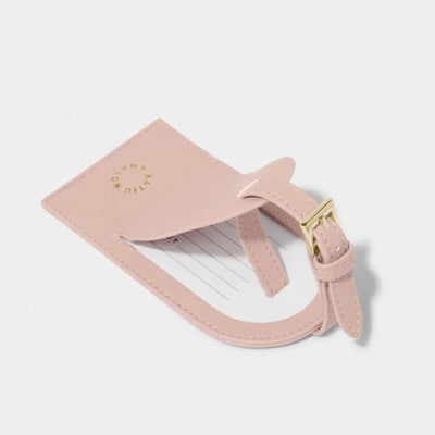 Katie Loxton Travel Luggage Tag - Choose Adventure - Dusty Pink