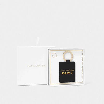 Katie Loxton Beautifully Boxed Photo Keyring - Love Has Four Paws - Black