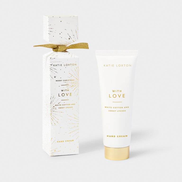 Katie Loxton Christmas Hand Cream - Merry Christmas With Love - White Cotton & Sweet Lychee