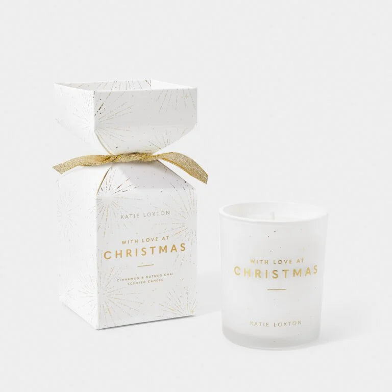 Katie Loxton Christmas Candle - With Love at Christmas - Cinnamon & Nutmeg Chai