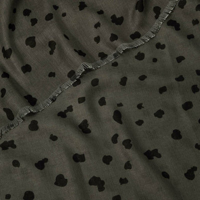 Katie Loxton Print Scarf  -Polka Dot -Charcoal Grey/Black