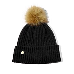 Katie Loxton Faur Fur Knitted Hat - Black