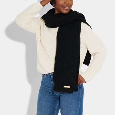 Katie Loxton Knitted Chunky Scarf - Black