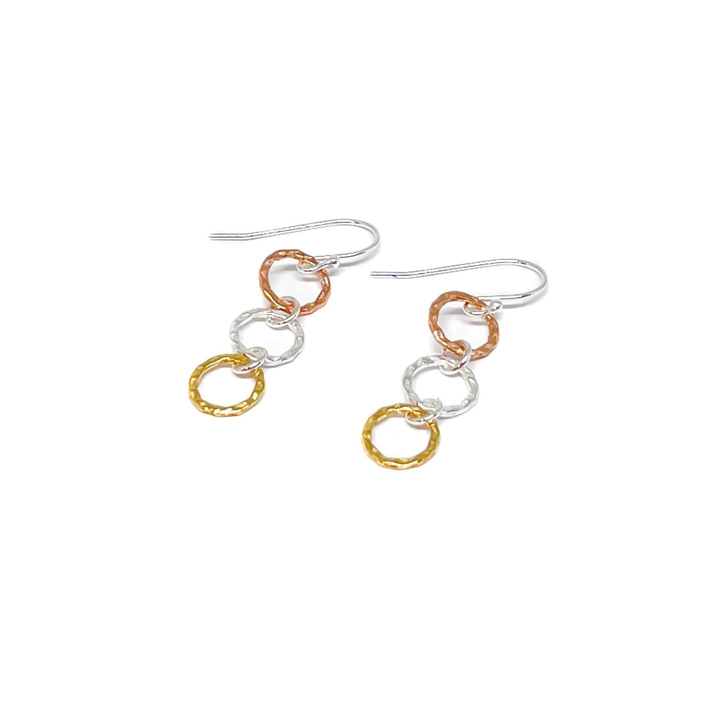 Peyton Drop Sterling Silver Earrings - Mixed Metals - Clementine Jewellery