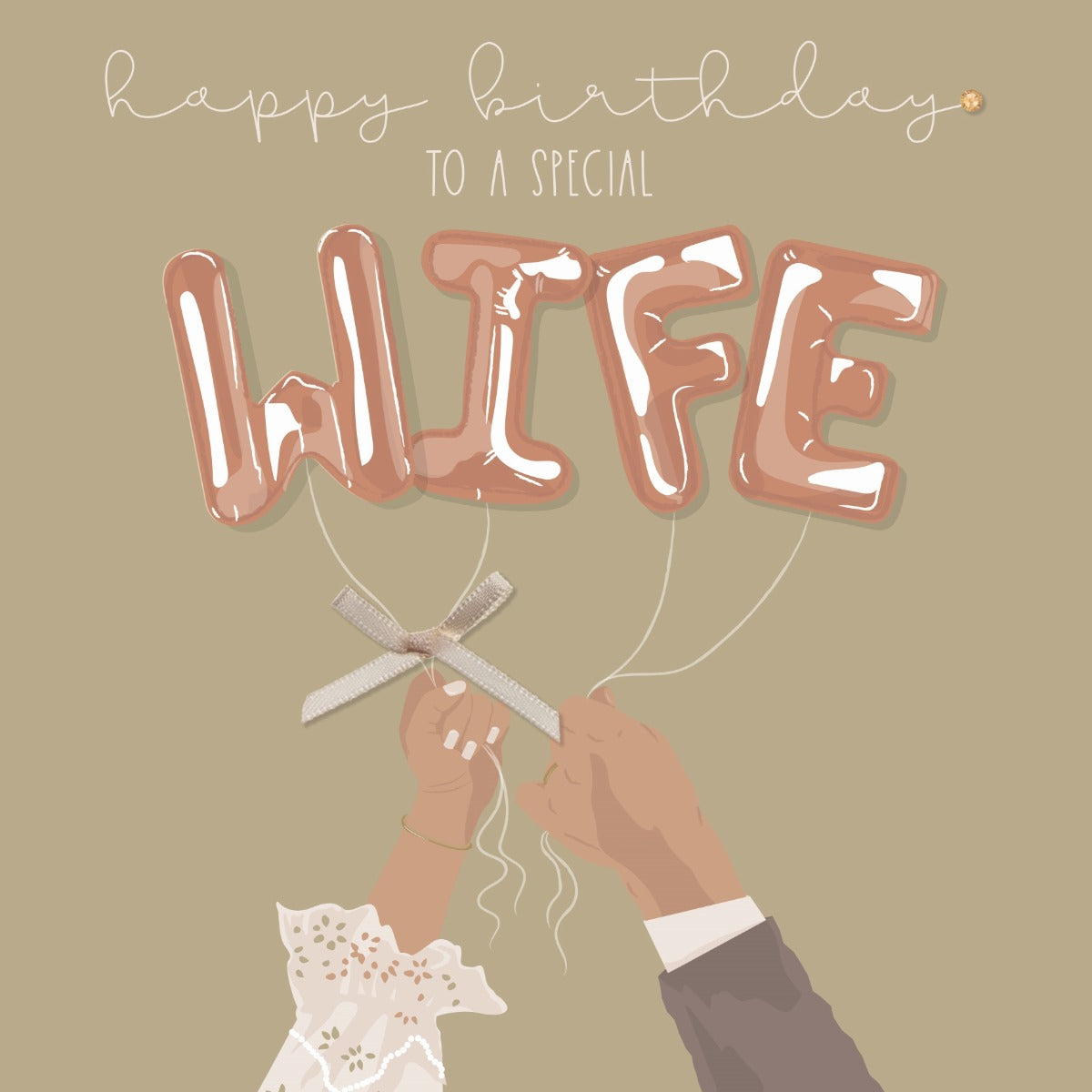 Happy Birthday to a Special Wife Balloon Card