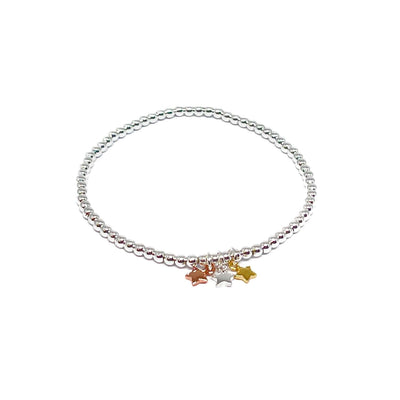 Mimi Triple Mini Stars Bracelet - Mixed Metals- Clementine Jewellery