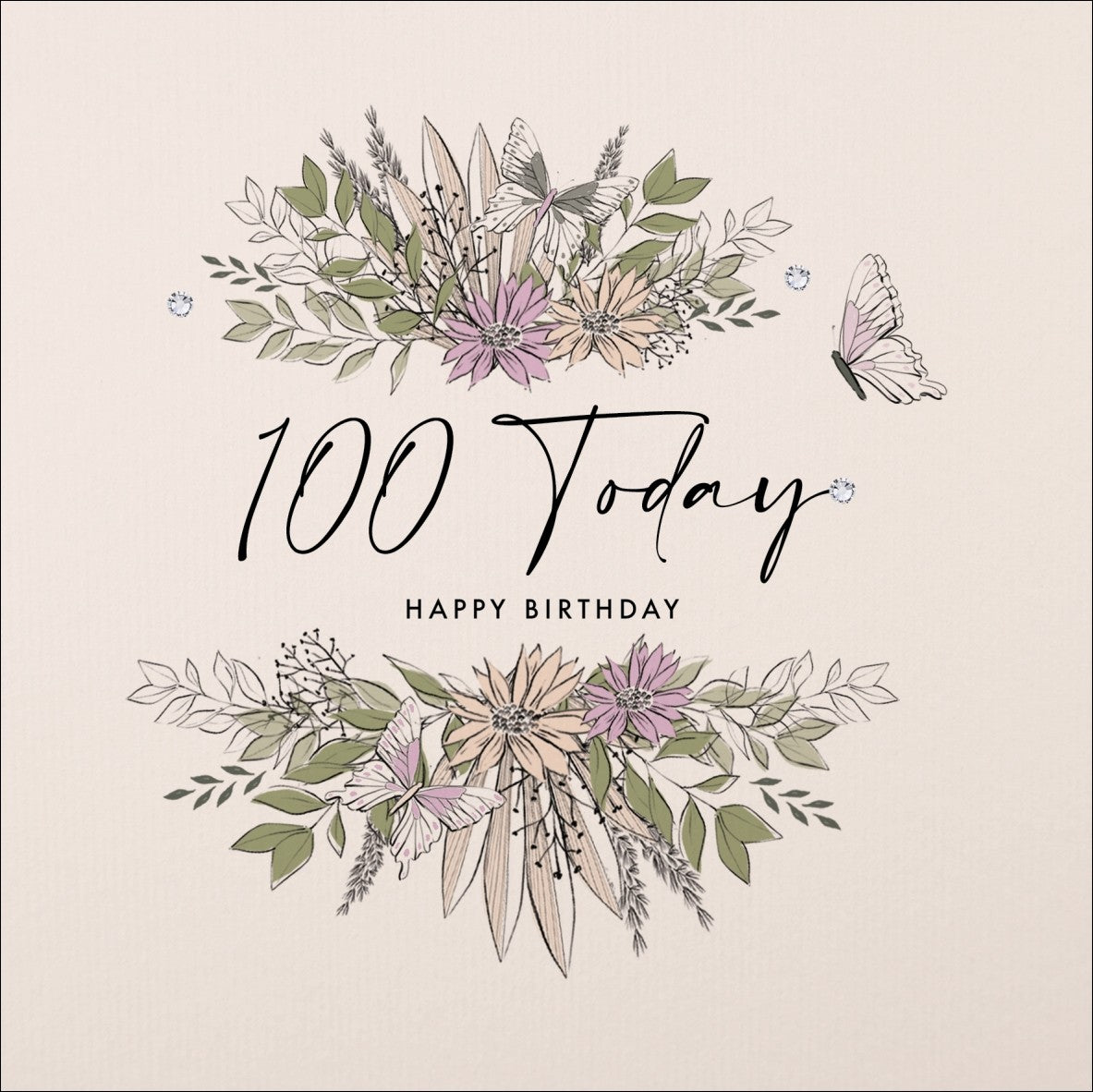 100 Today Birthday Floral Card