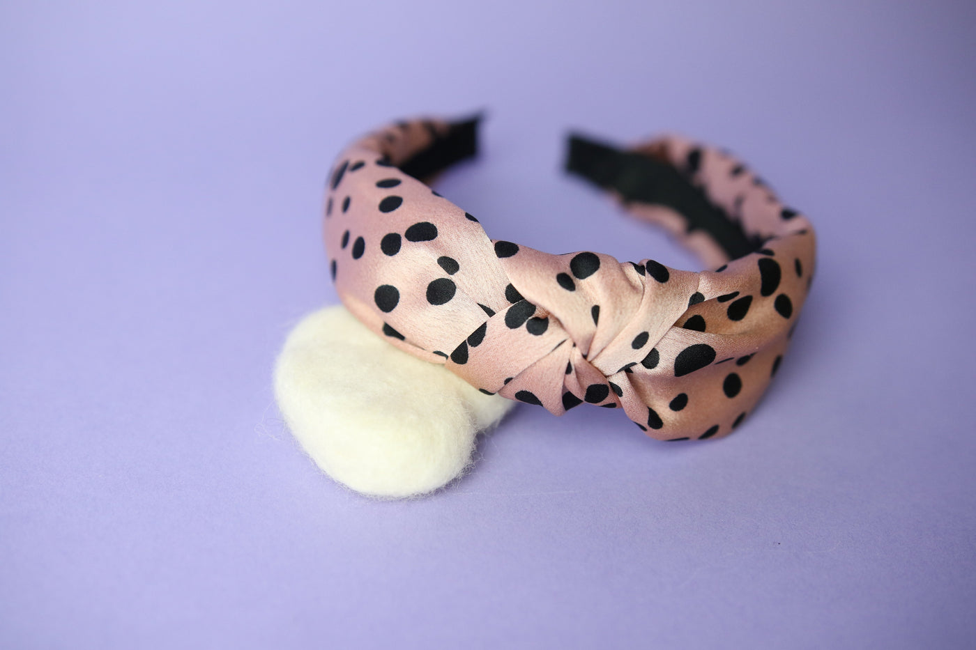 Dalmatian Spot Pink Silky Headband