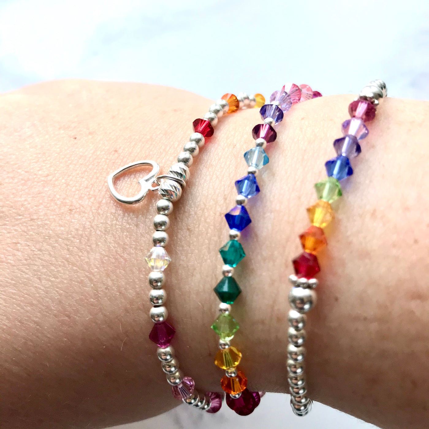 Jolu Jewellery Rainbow Positivity Bracelet 🌈