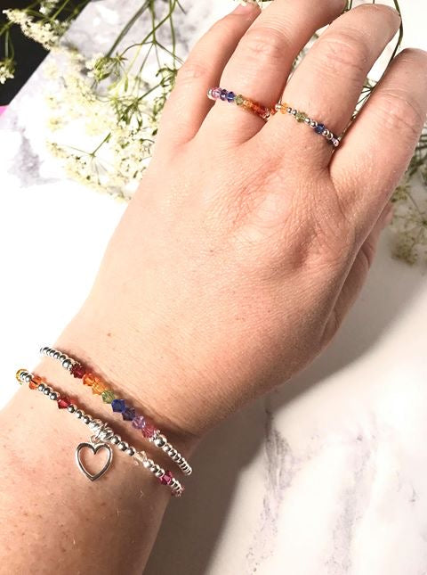 Jolu Jewellery Rainbow Love Kids/Teen Ring 🌈