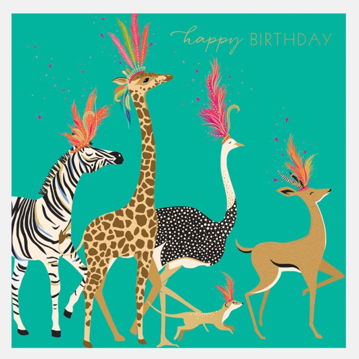Sara Miller by The Art File -Party Animals Birthday Card