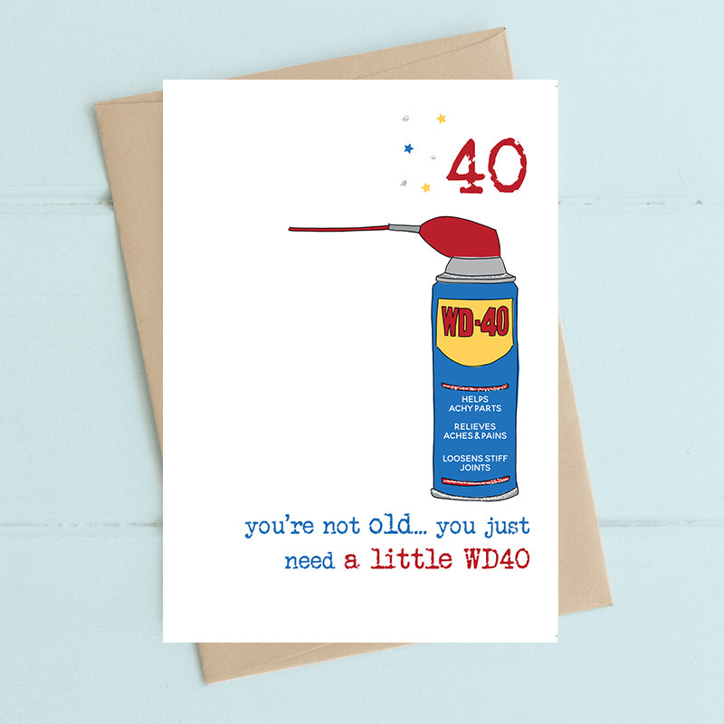 Dandelion Stationery - WD-40 40th Birthday Card