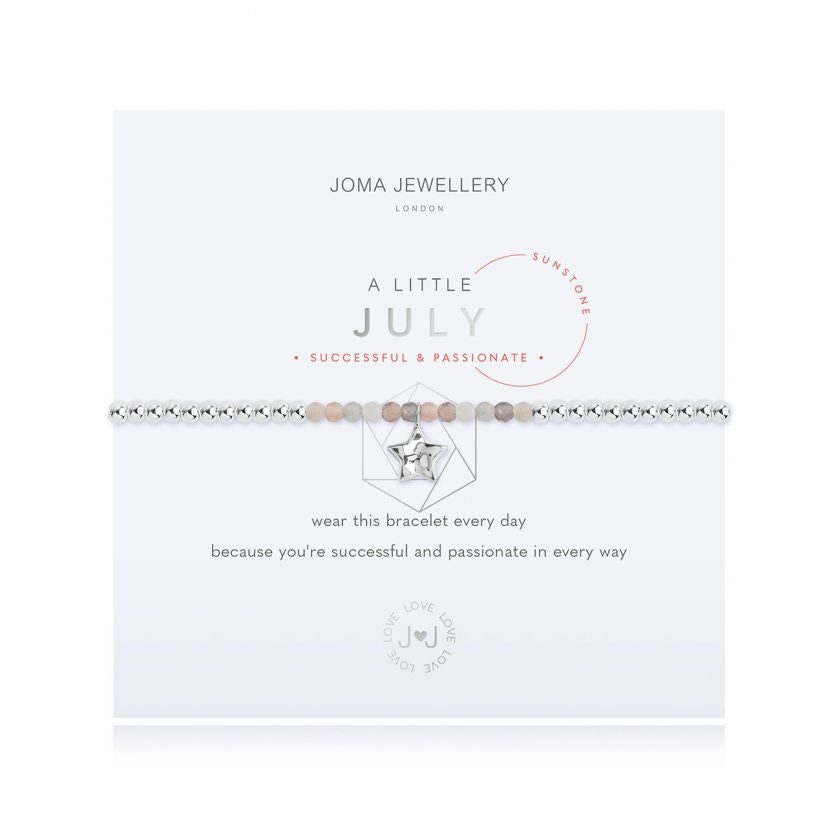 Joma Jewellery A little Birthstone July Sunstone Bracelet