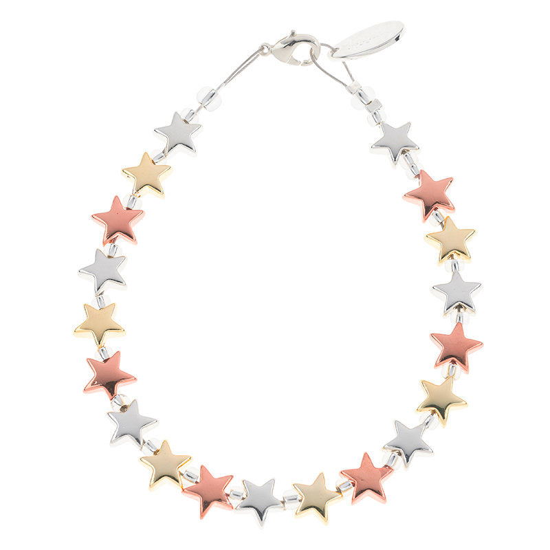 Carrie Elspeth Seren Stars Beaded Bracelet - Mixed Metals