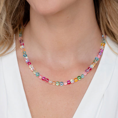 Carrie Elspeth Mermaid Globes Beaded Necklace - Multi Pastels