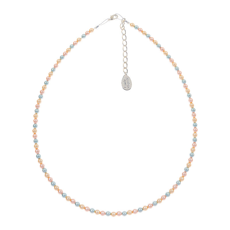 Carrie Elspeth Mixed Pastels Glass Pearl Necklace - Multi
