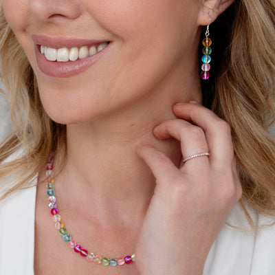 Carrie Elspeth Mermaid Globes Beaded Necklace - Multi Pastels