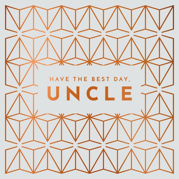 The Art File - Uncle Geometric Birthday Card