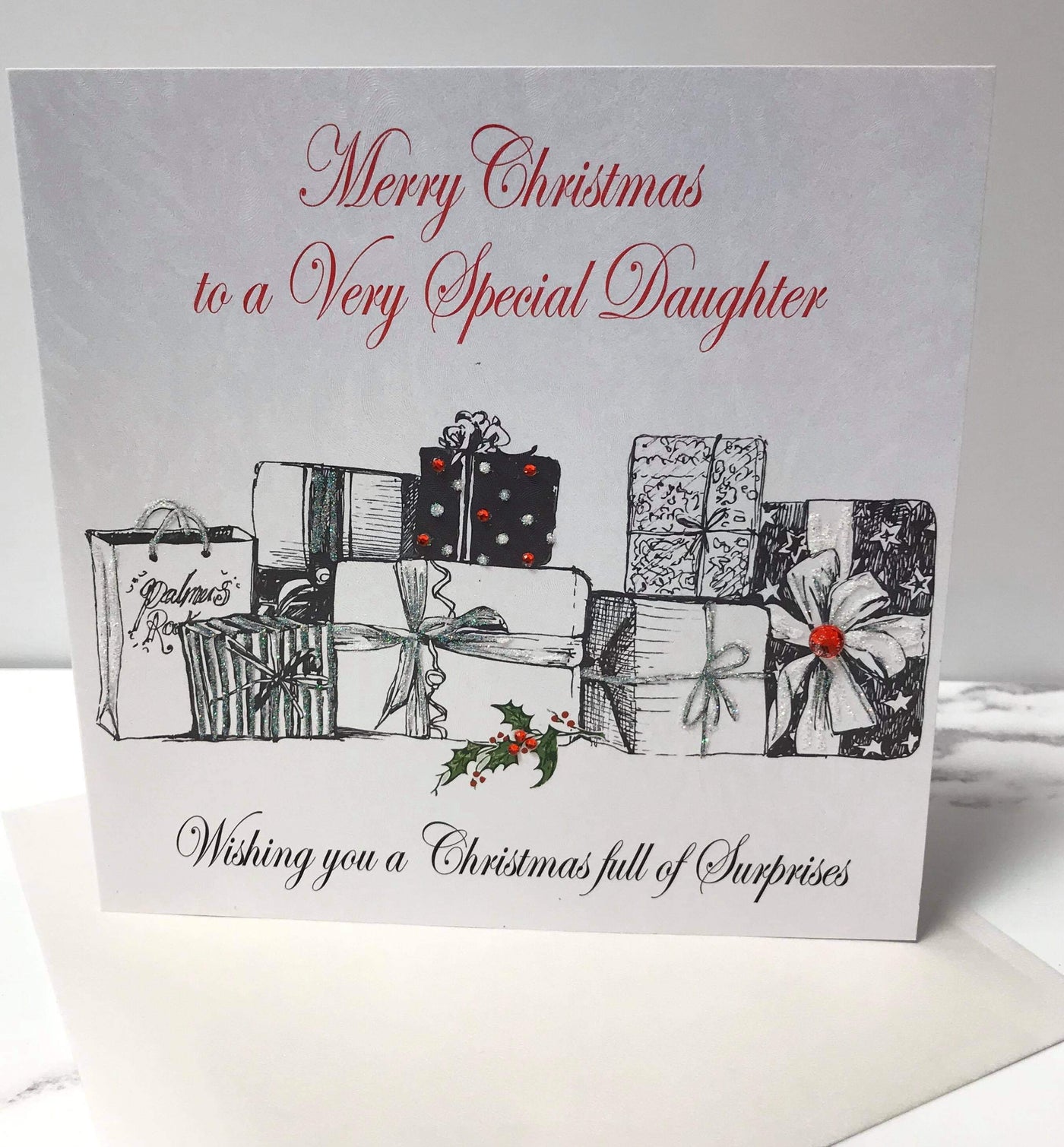 White Cotton Cards Very Special Daughter Christmas Card