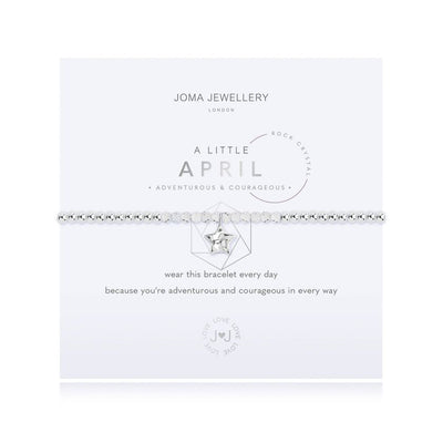 Joma Jewellery A little Birthstone April Rock Crystal Bracelet