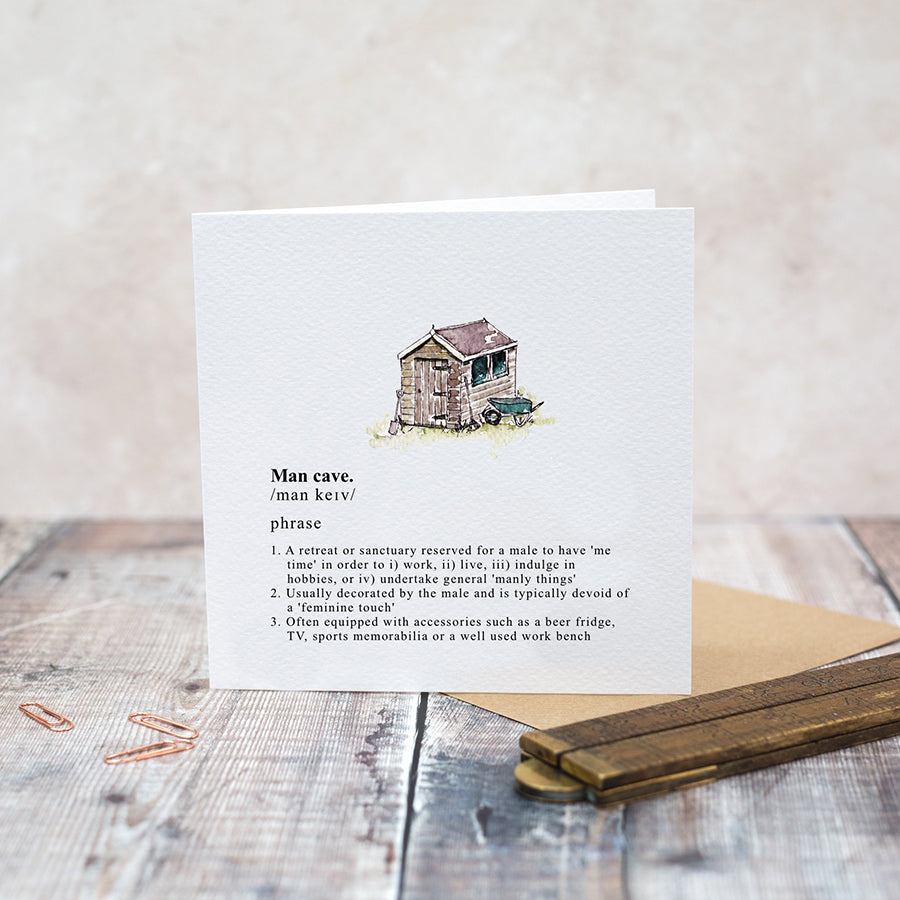Toasted Crumpet Man Cave Blank Card