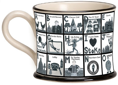 Moorland Pottery "Stokie Alphabet" Mug
