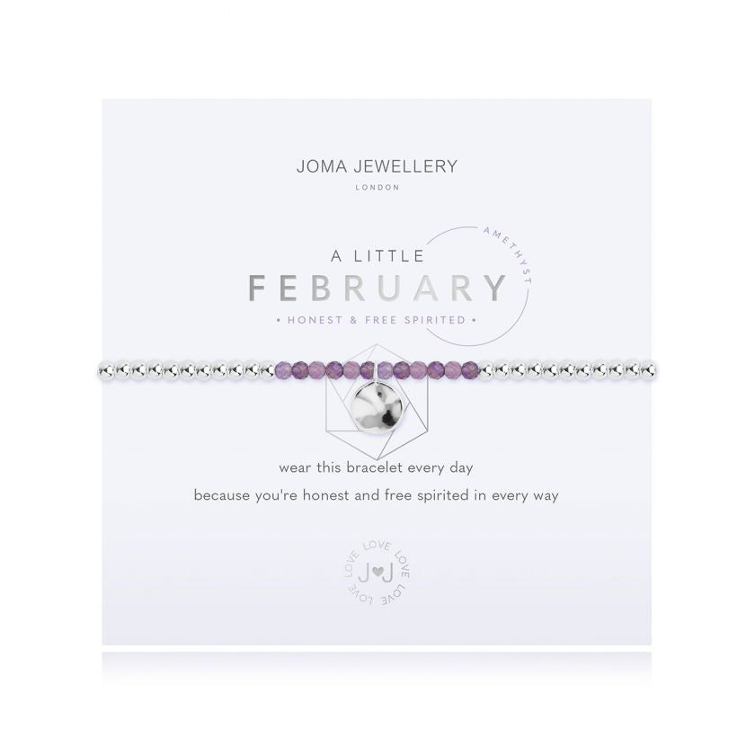 Joma Jewellery A little Birthstone February Amethyst Bracelet