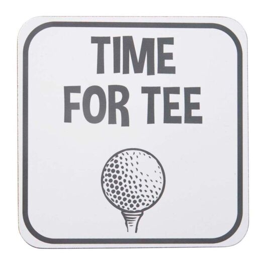 Transomnia Time For Tee Golf Coaster