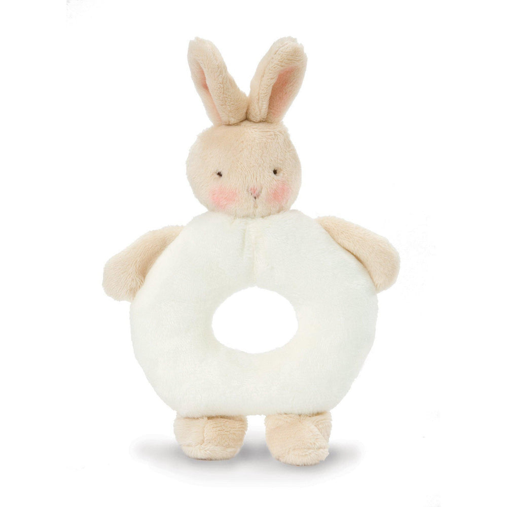 Bunnies by the Bay Bunny Ring Rattle - White
