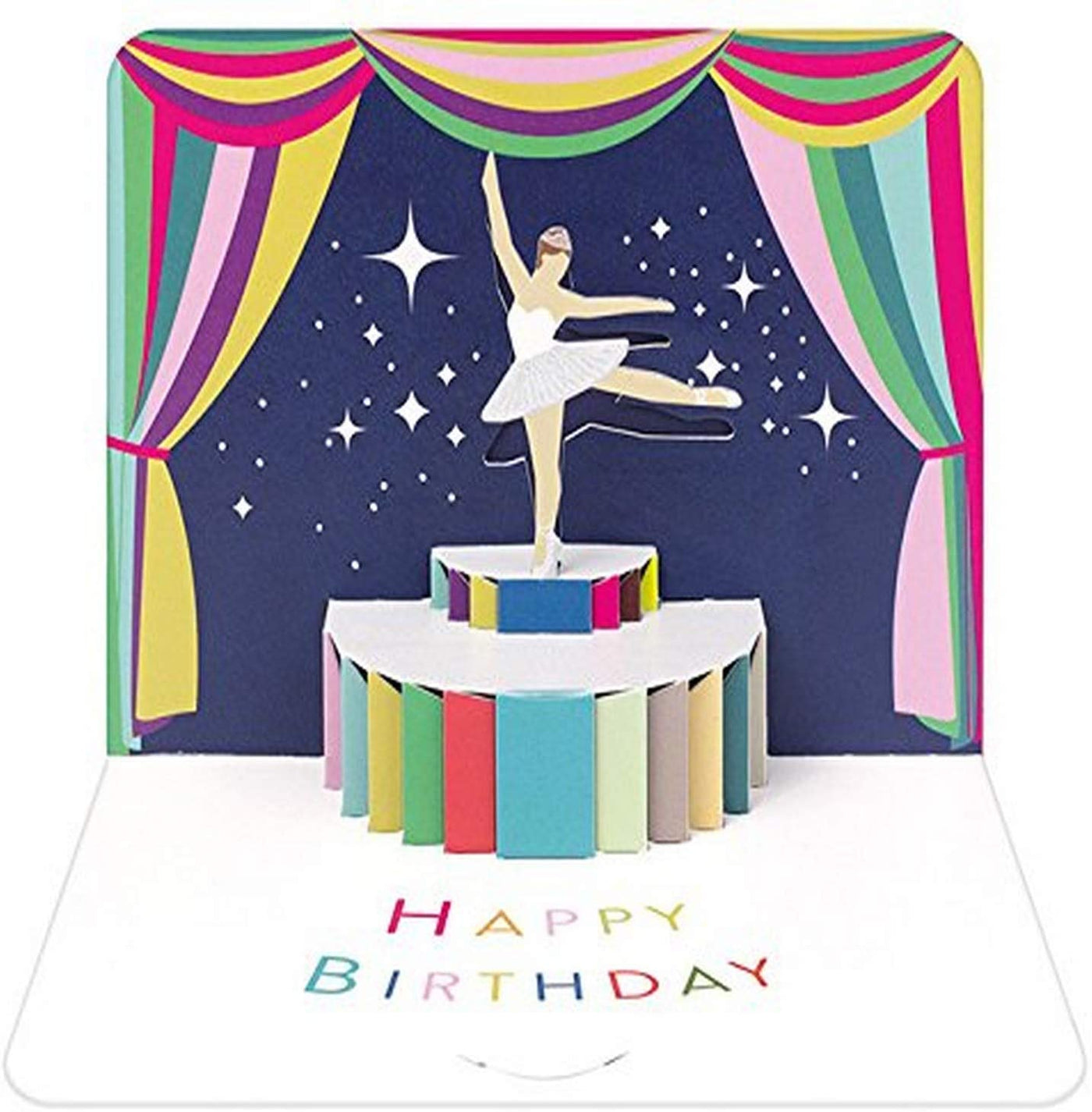 The Art File Form 3D Pop Up Card - Ballerina Dancer Happy Birthday