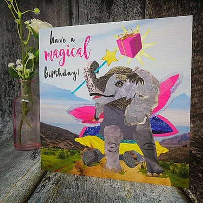 Flying Teaspoons Have a Magical Birthday Card