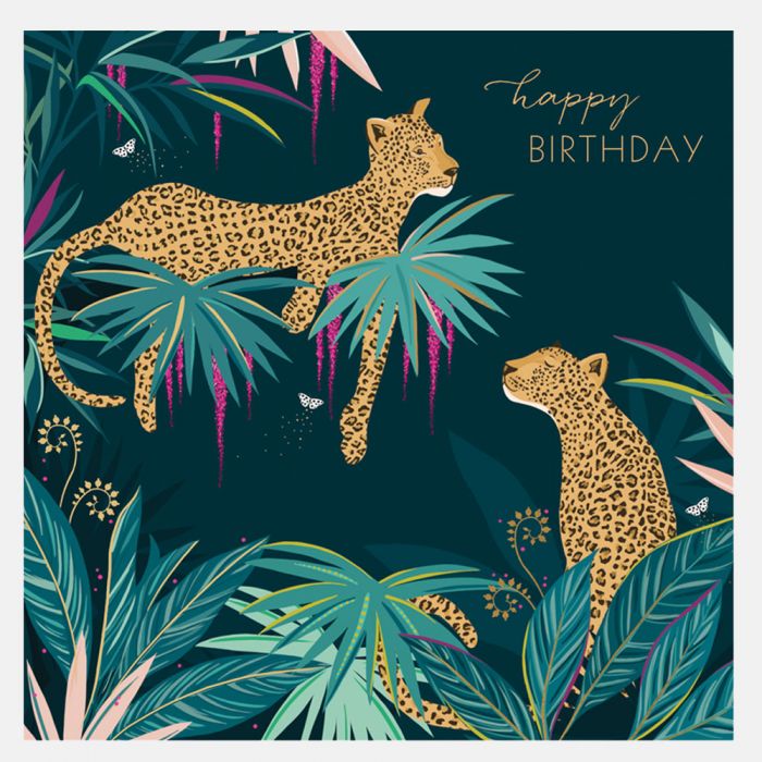 Sara Miller by The Art File -Cheetahs Birthday Card