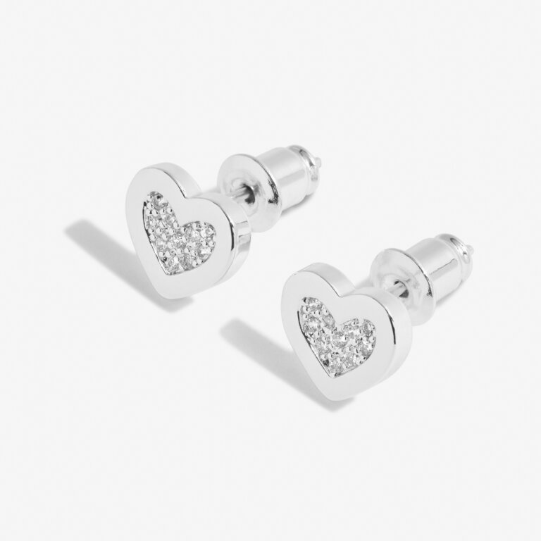 Joma Jewellery Beautifully Boxed 'Love You' Earrings - Silver